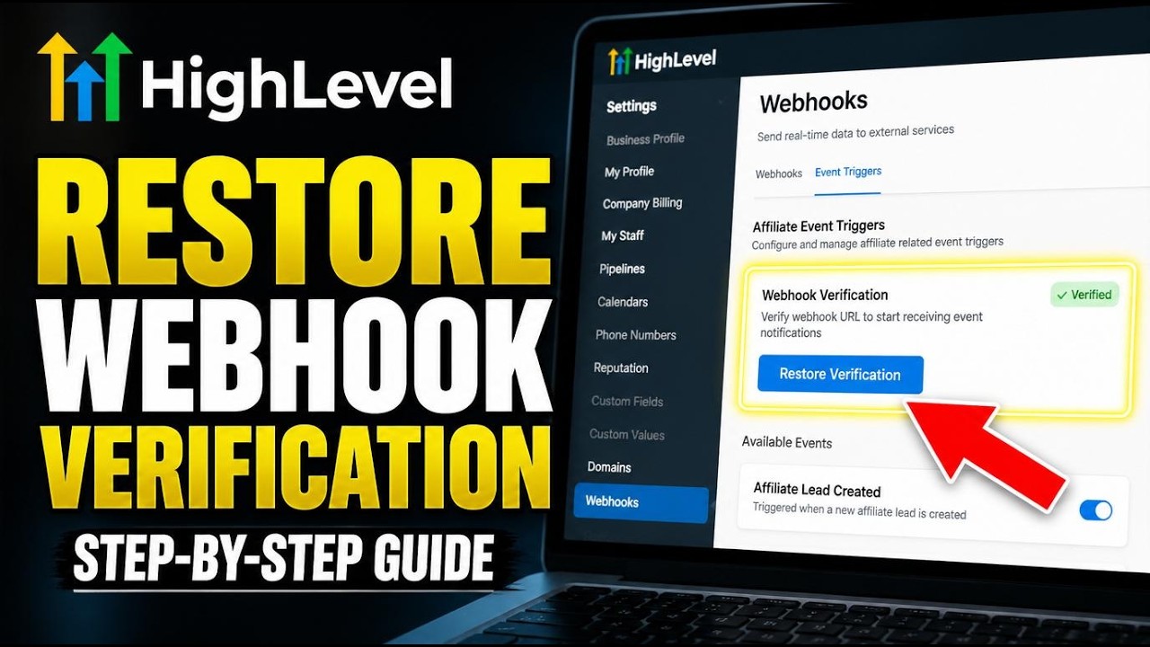 How to restore webhook verification for affiliate event triggers - Beginner Guide