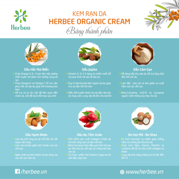 Kem Trị Rạn Da Herbee Thành Phần